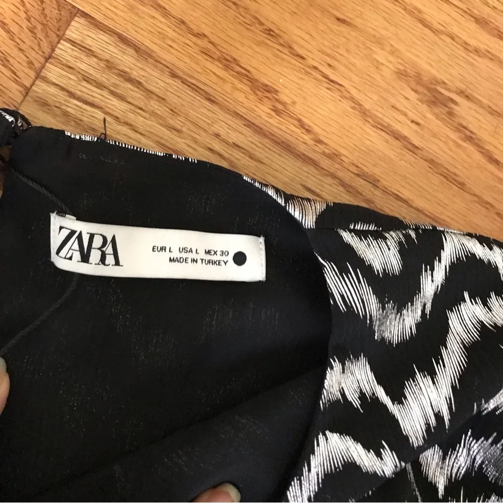 Zara Black/Silver Top/Skirt Set NWT - Picture 8 of 9